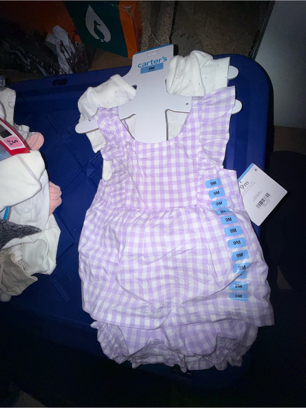 Carter's Lavender Gingham Baby Matching Set